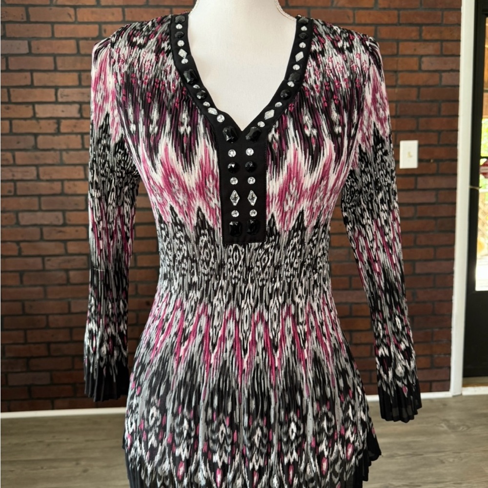 Y2K Pink and‎ Black Blouse